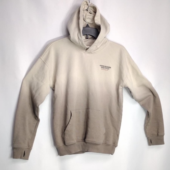 Abercrombie & fitch kids Tan Hoodie size 13/14 kids pre owned Exellent condition - Picture 1 of 10